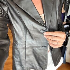 Valerie Stevens Classic Black Leather jacket